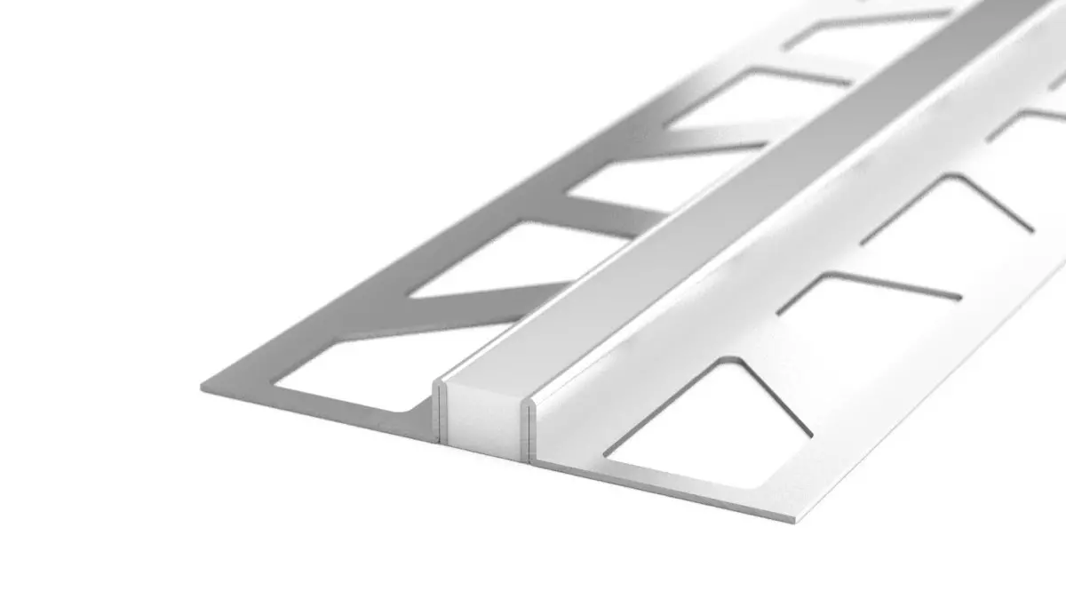 Edelstahl-Dehnfuge - Silikon-Fuge - für 4,5mm Beläge - Silbergrau 3m