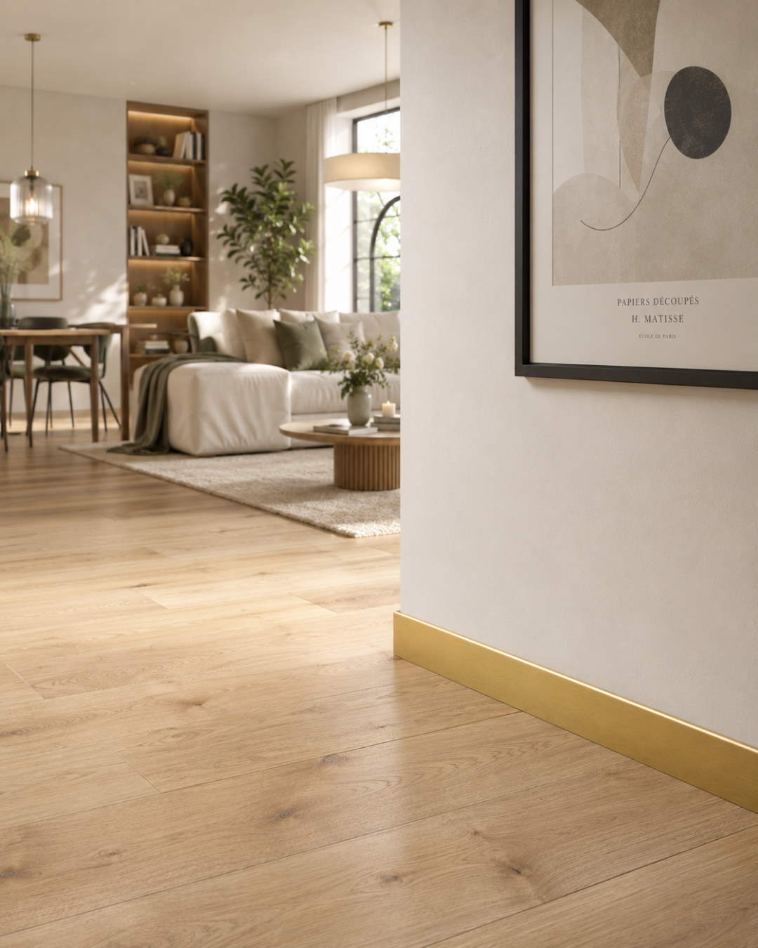 Decor skirting 60 mm gold