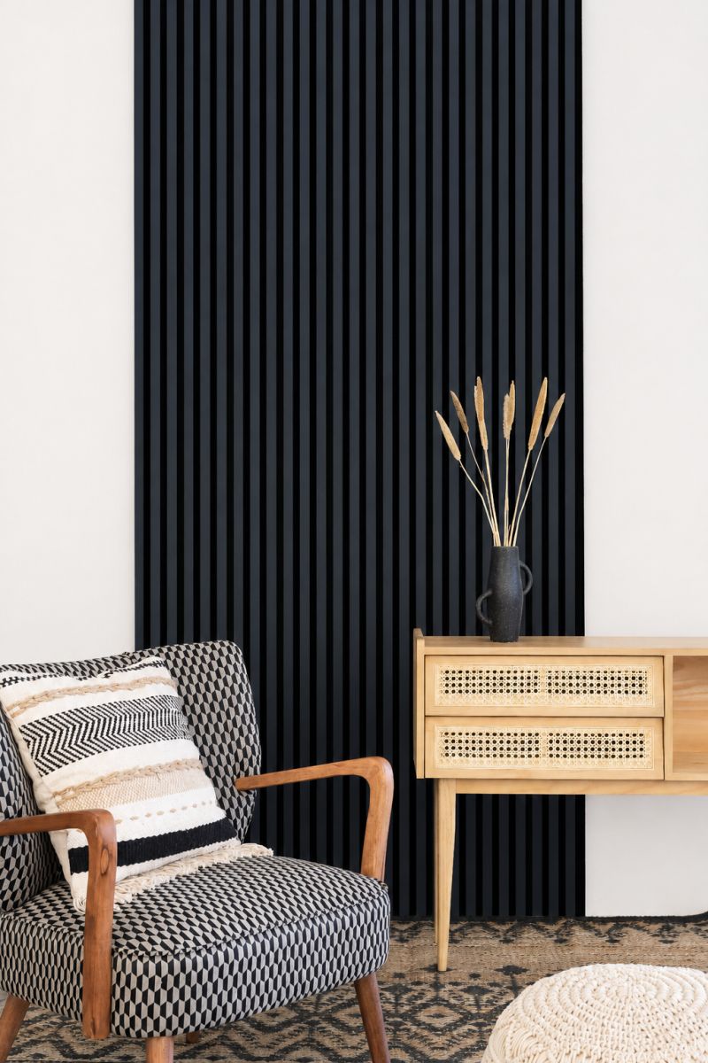 Acoustic+ Acoustic Panel Indigo 2400 x 600 mm - Acoustic Felt Black