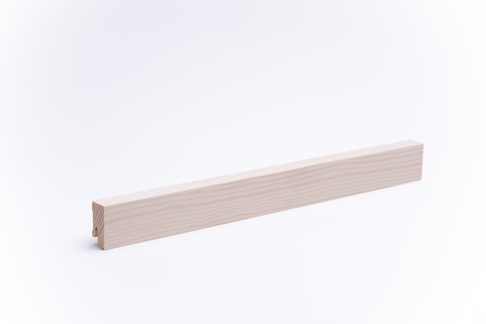 Solid wood skirting 40 mm with quadrangular untreated pine