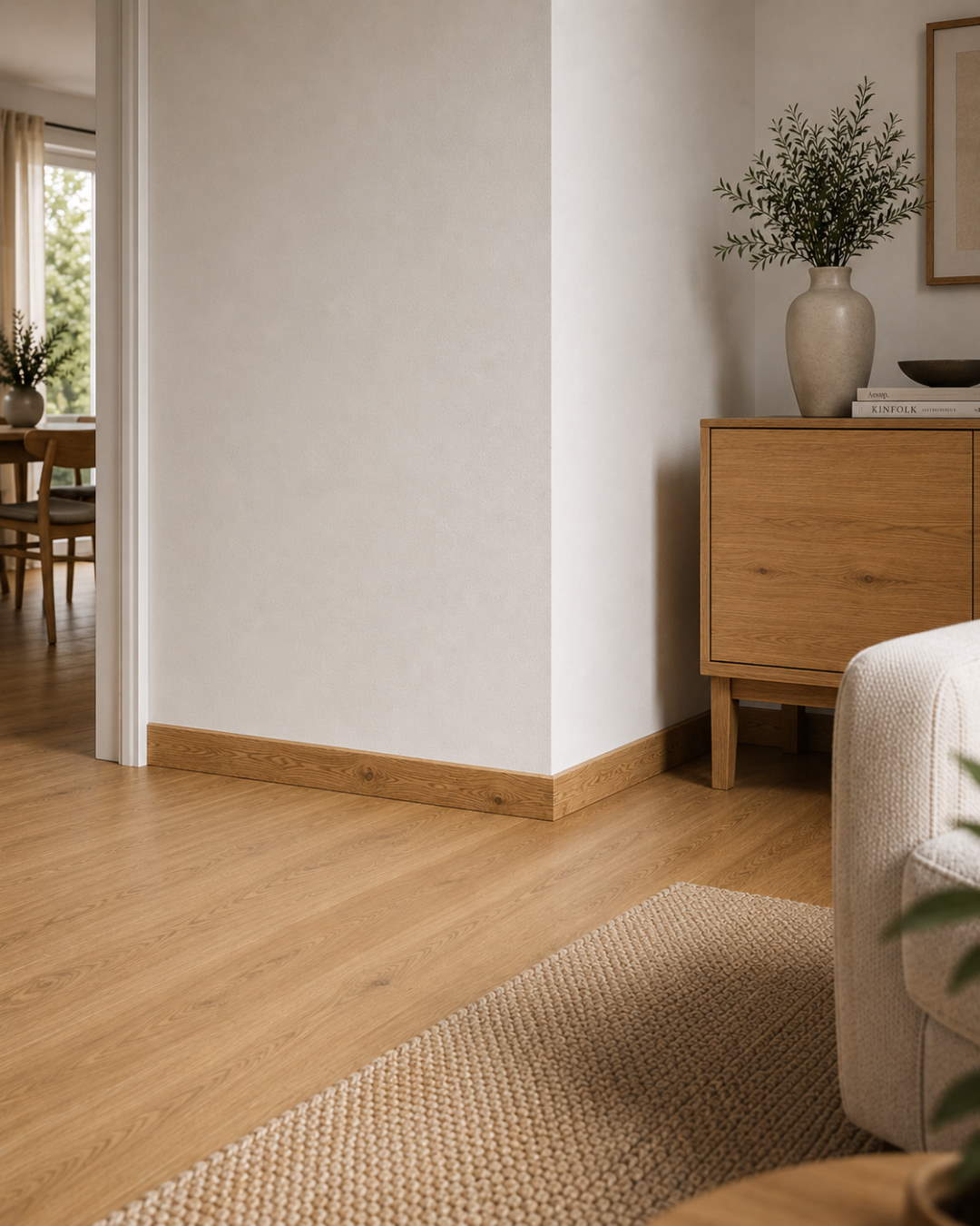 Skirting with wood optics 60 mm wild oak