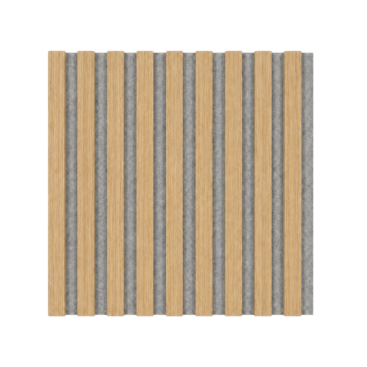 Acoustic+ Premium Akustikpaneel Eiche Lack 400 x 400 mm - Akustikfilz Grau