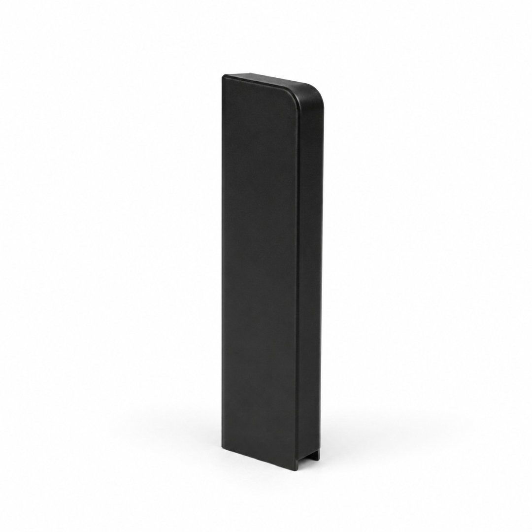 Left end for Prime-Flex strip 75mm black