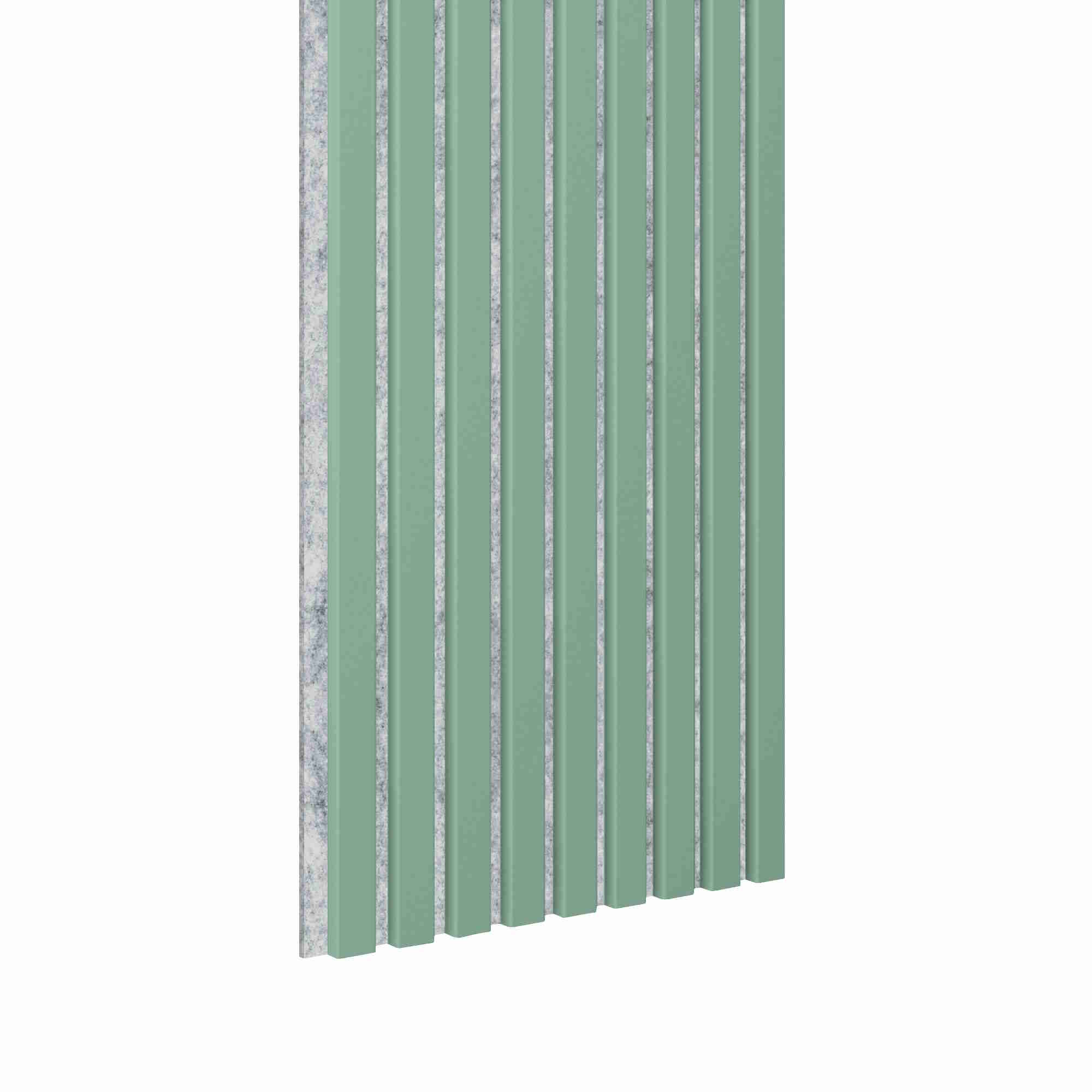 Akustikpaneel 2600 x 400 mm Mint  - Akustikfilz Grau - Wandverkleidung