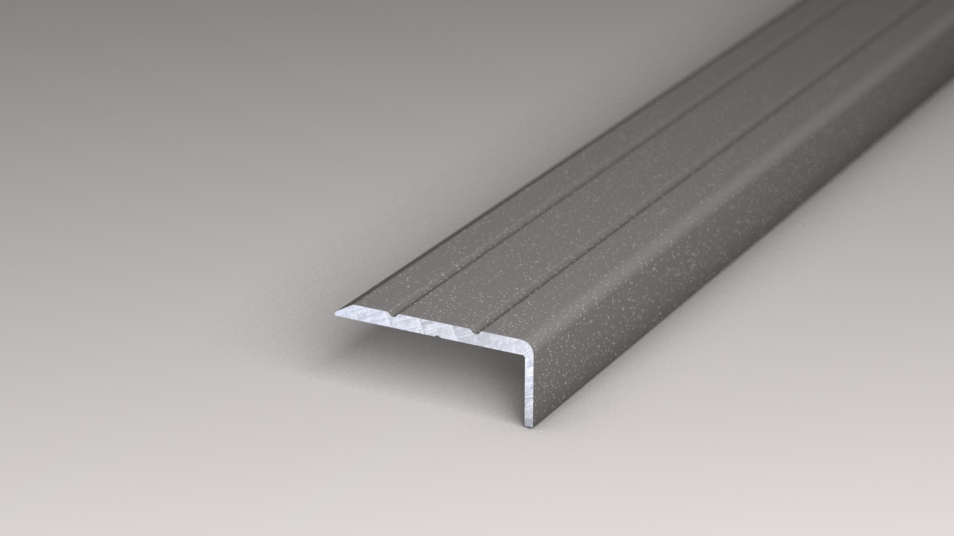 Angle profile 24,5 x 10 mm - 1,00 m for gluing - Grey metallic