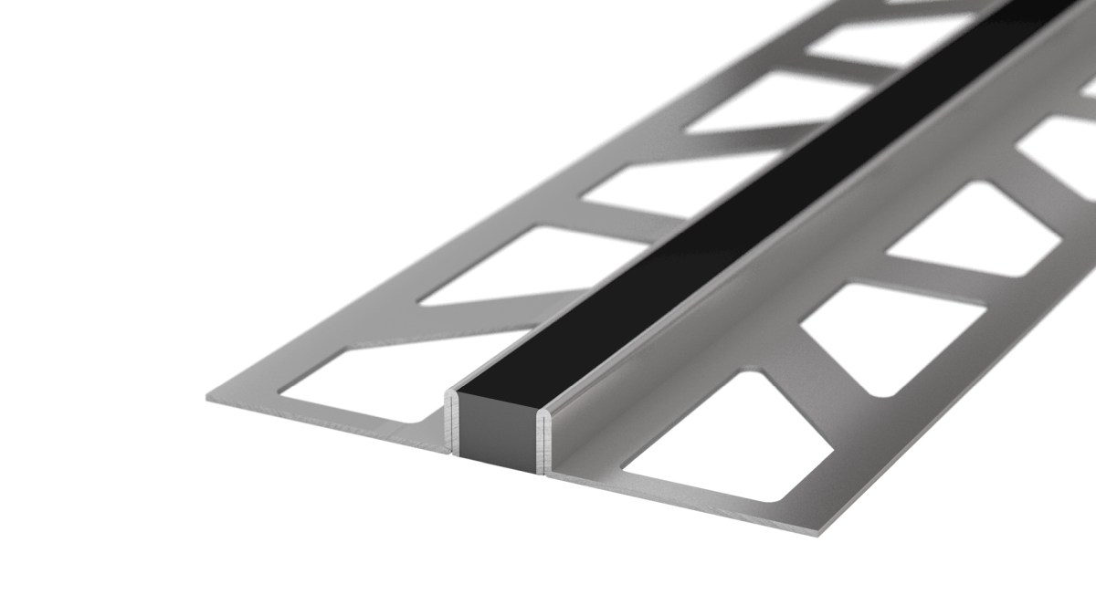 Stainless steel expansion joint - EPDM joint - for 6mm decking - Grey 2.5m Stainless steel expansion joint - EPDM joint - for 6mm decking - Grey 2.5m