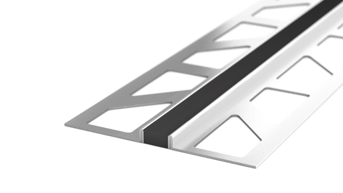 Stainless steel expansion joint - silicone joint - for 3mm coverings - Anthracite 3m Stainless steel expansion joint - silicone joint - for 3mm coverings - Anthracite 3m