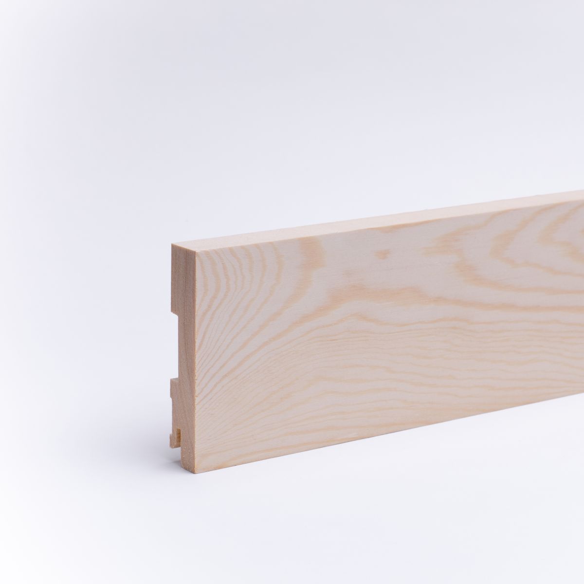 Solid wood skirting 100mm with quadrangular untreated pine