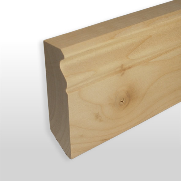 Solid wood skirting 80 mm with Berlin profile untreated maple Solid wood skirting 80 mm with Berlin profile untreated maple
