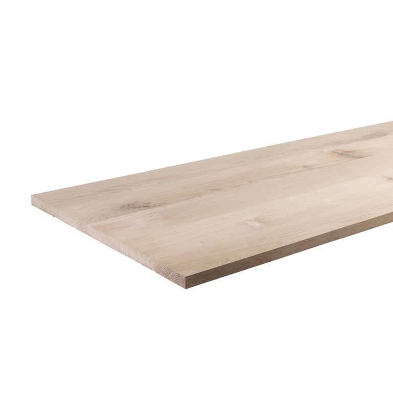 Leimholzplatte Eiche massiv - Stärke 20 mm - Eichenholz rustikal - Massivholzplatte