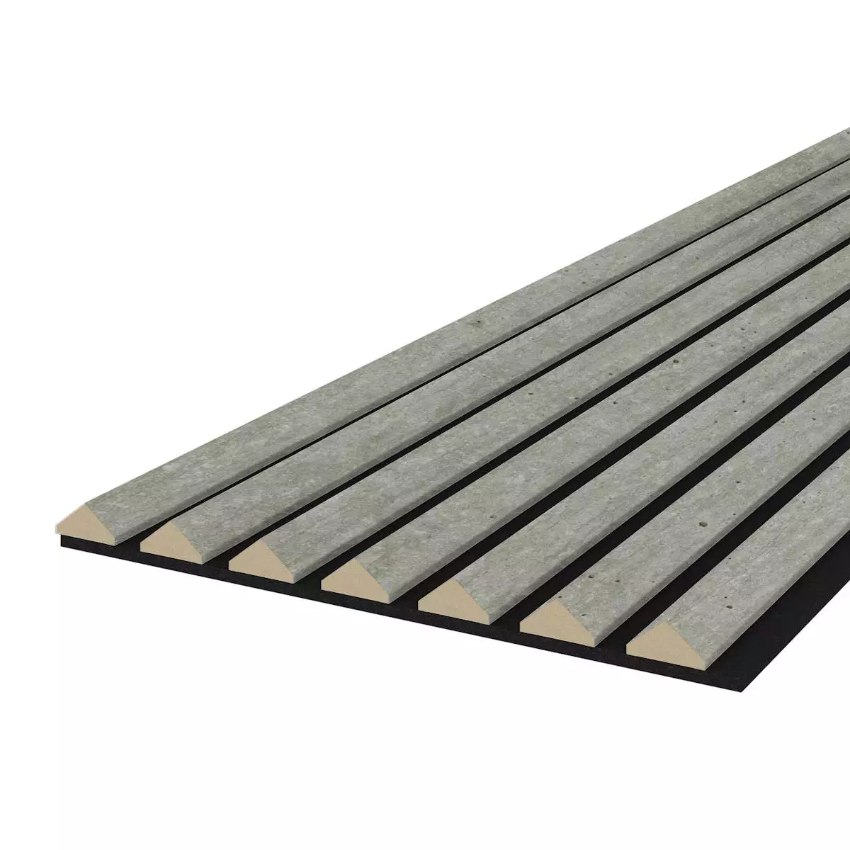 Acoustic panel K2 2600 x 400 mm - Acoustic felt Black - Cement