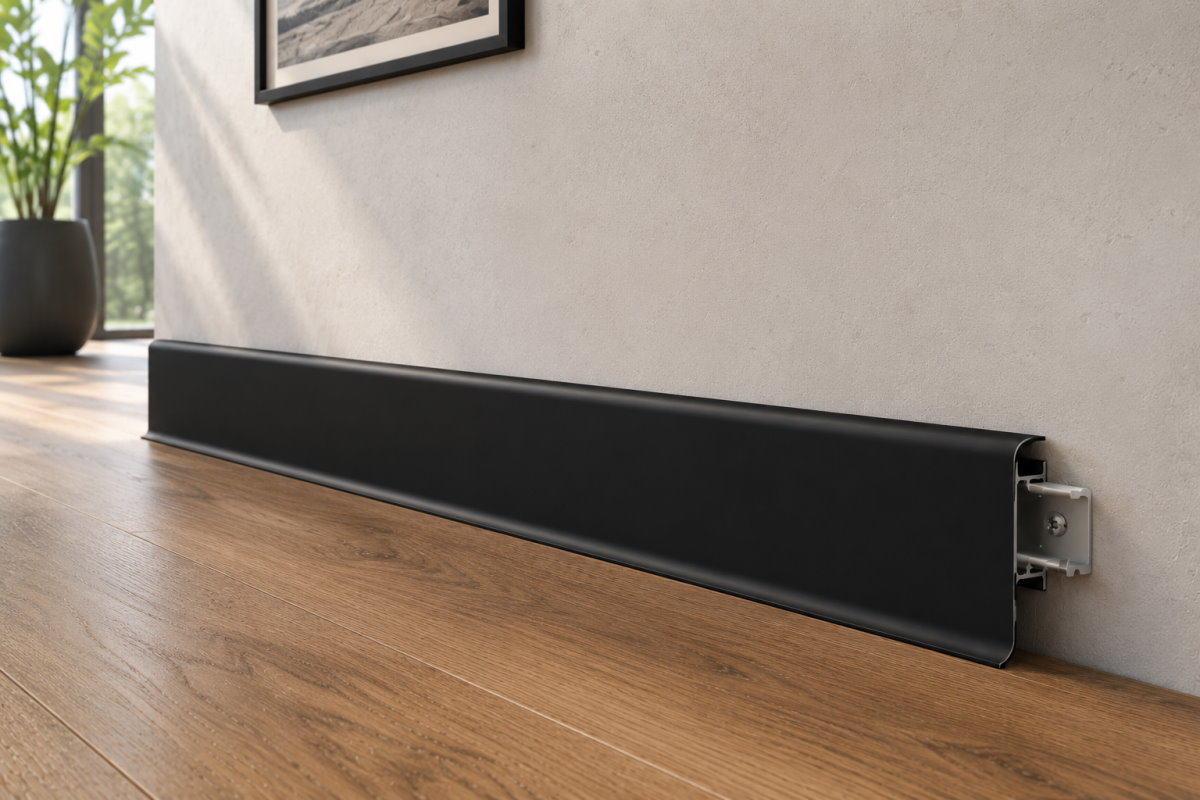 Metal clip skirting - Aluminum black powder coated