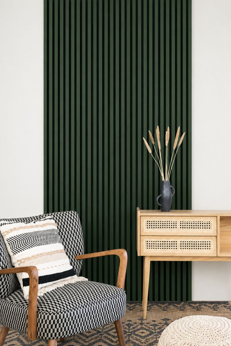 Acoustic+ Akustikpaneel Forest 2400 x 600 mm - Akustikfilz Schwarz