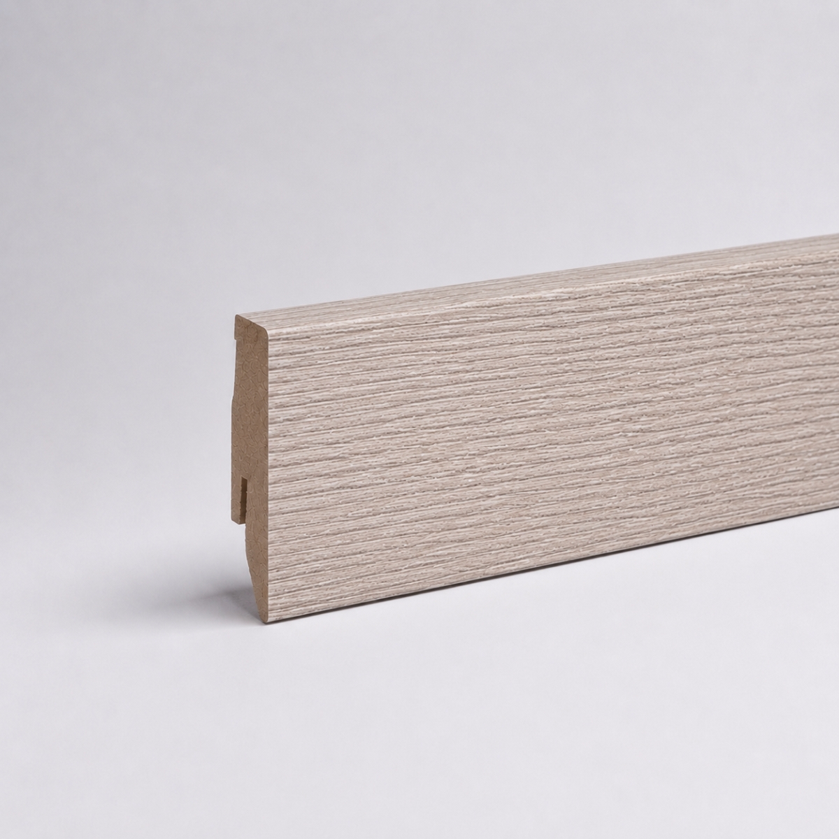 Sockelleiste mit Holzoptik 60 mm Eiche weiß