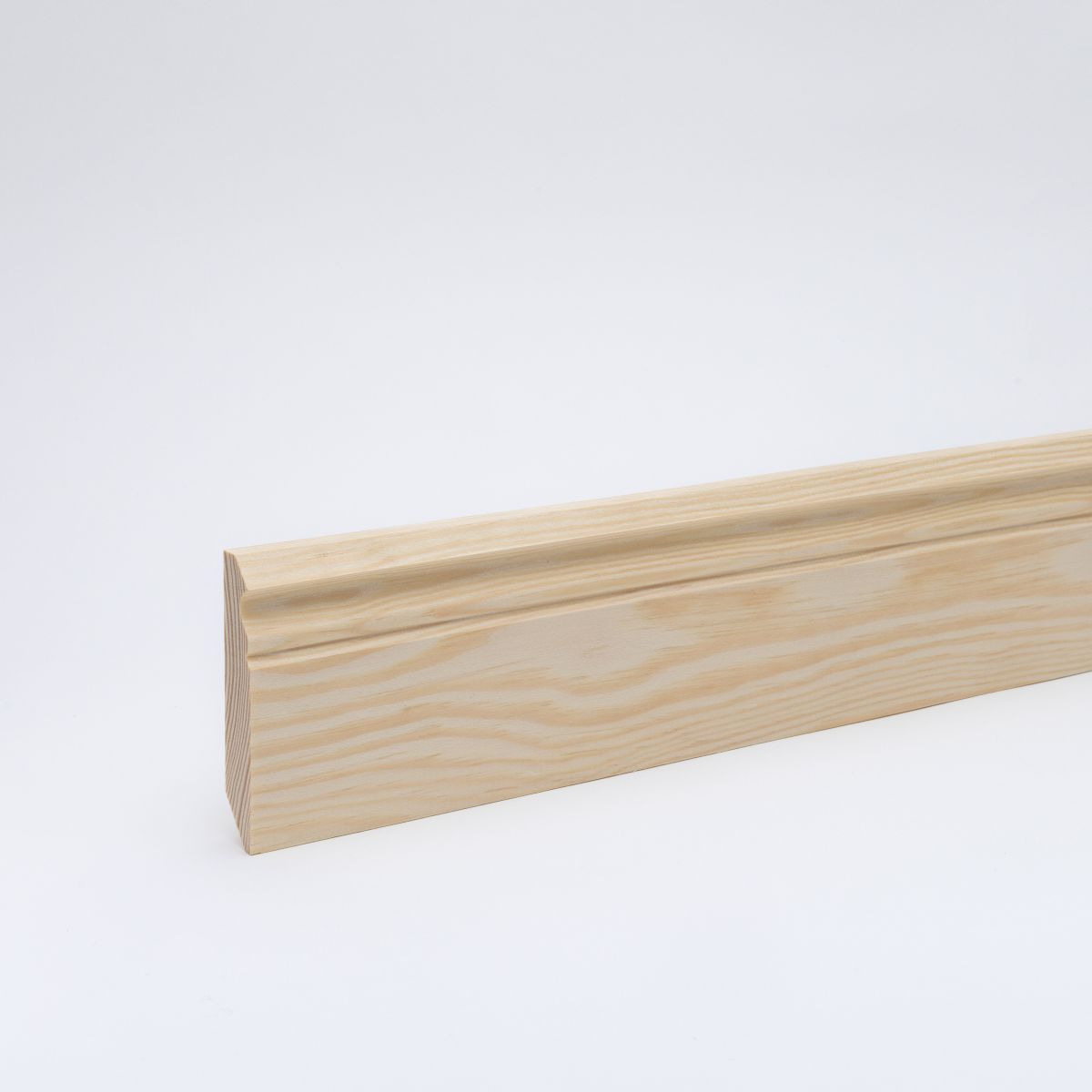 Solid wood skirting Berlin profile 90mm - pine raw Solid wood skirting Berlin profile 90mm - pine raw