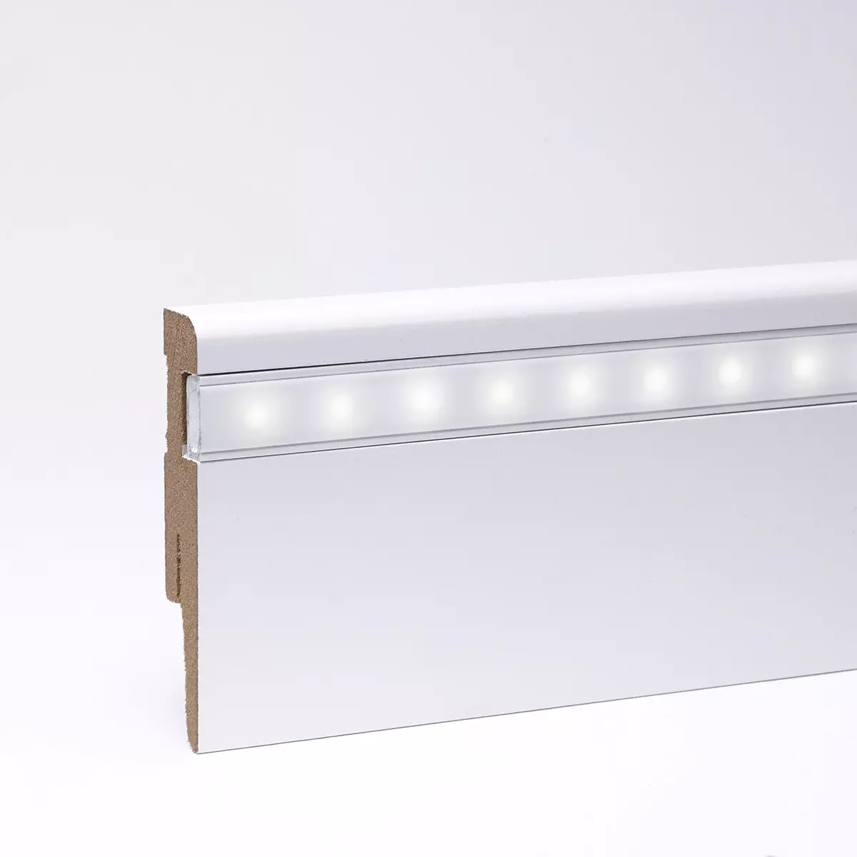 LED-Sockelleiste Weimarer Profil 80mm - Weiß