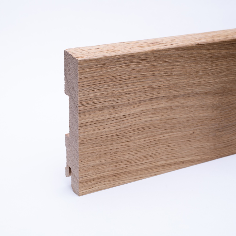 solid wood skirting 100mm with chamfered front edge varnished oak solid wood skirting 100mm with chamfered front edge varnished oak