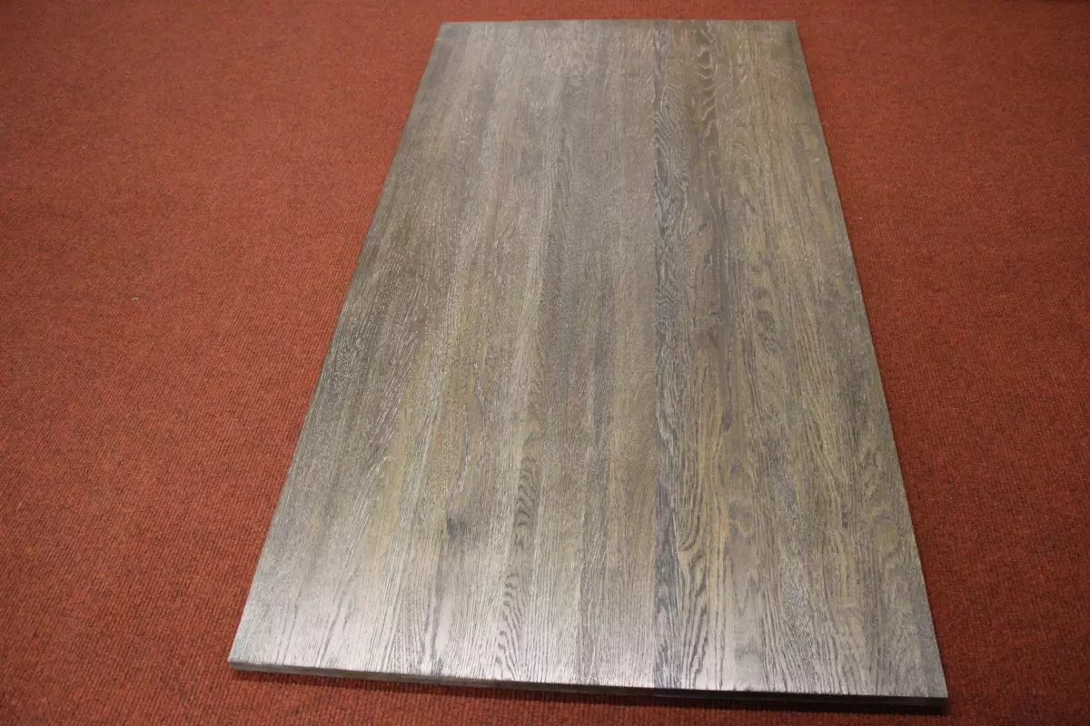 Massivholzplatte 22 mm Eiche geölt pepper black 126 x 66 cm