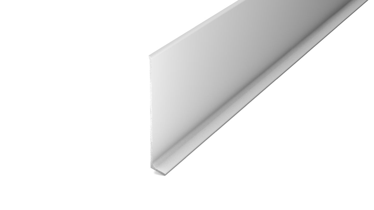 Aluminum skirting board for adhesive mounting 11 x 80 mm silver Aluminum skirting board for adhesive mounting 11 x 80 mm silver