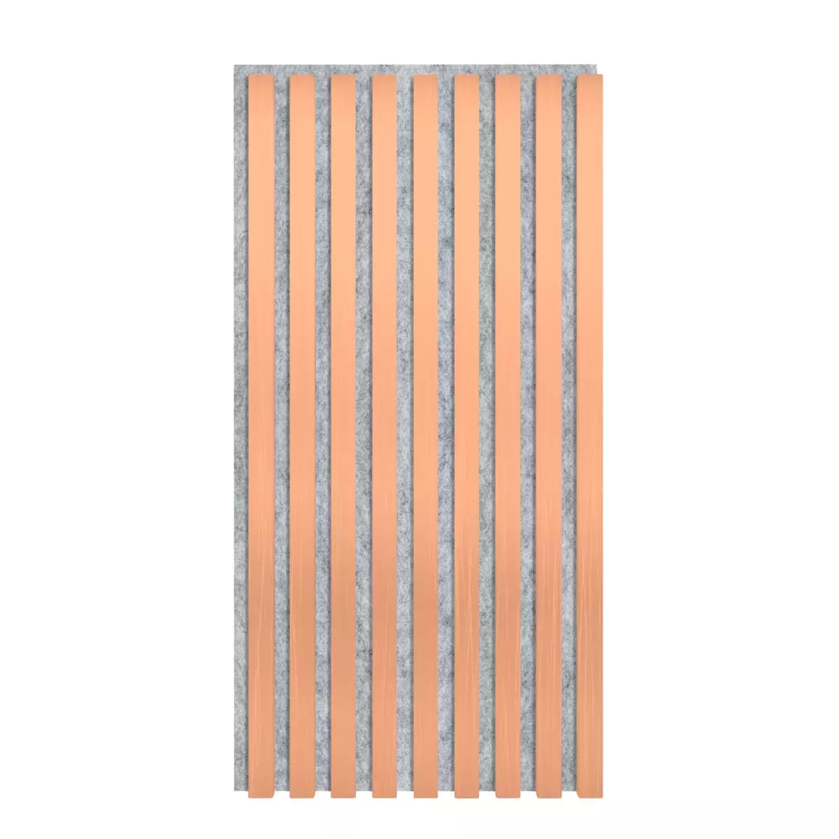 Akustikpaneel 800 x 400 mm Kupfer - Akustikfilz Grau - Wandverkleidung
