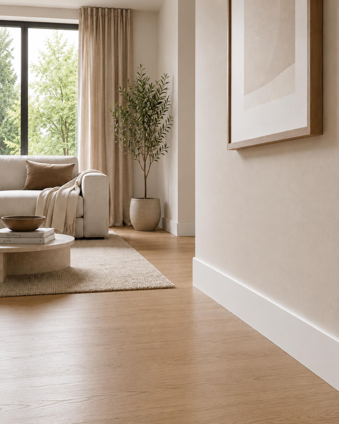 Sockelleiste Weimarer Profil 120 mm MDF - Weiß