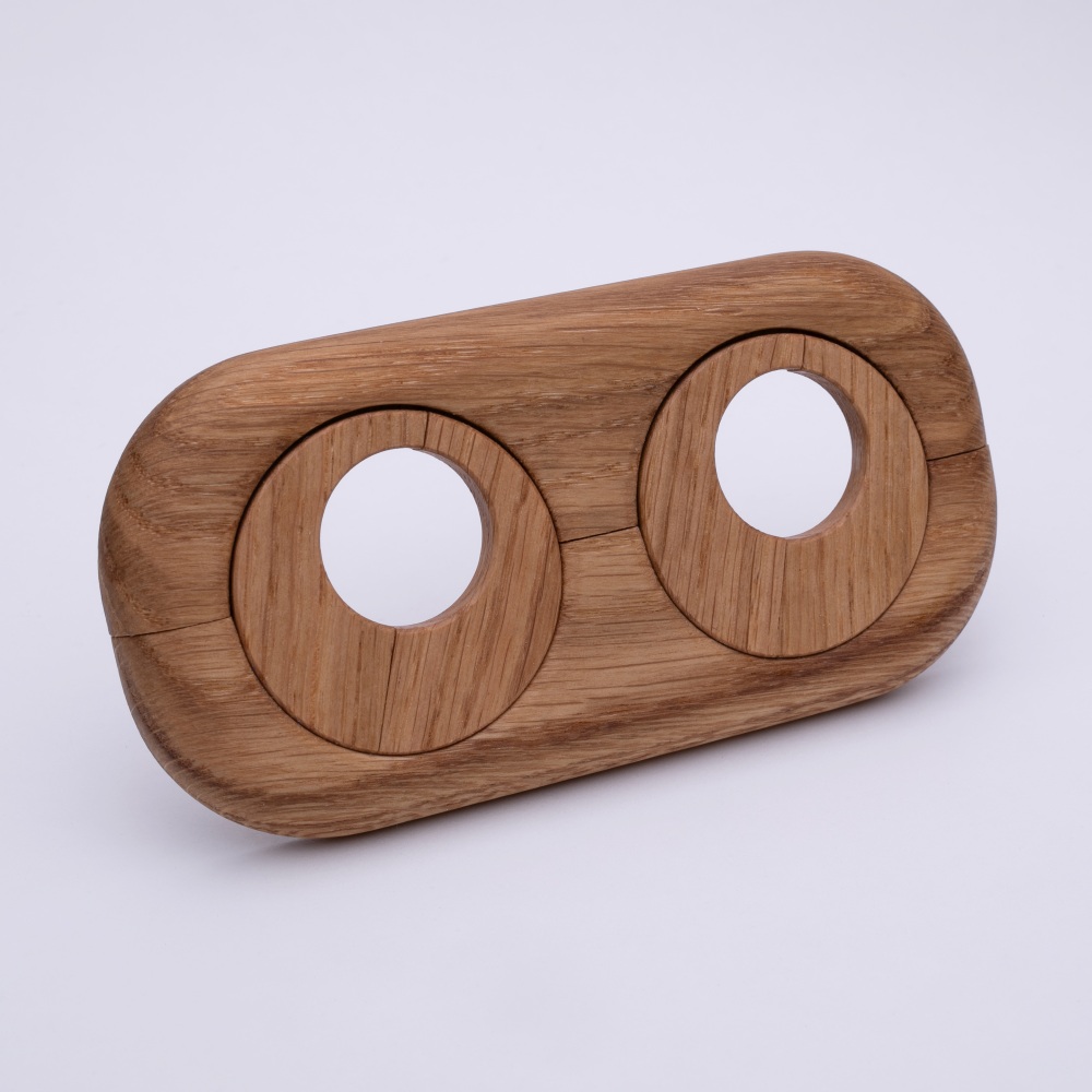 solid wood radiator cover plate for 15 mm hole diameter oak