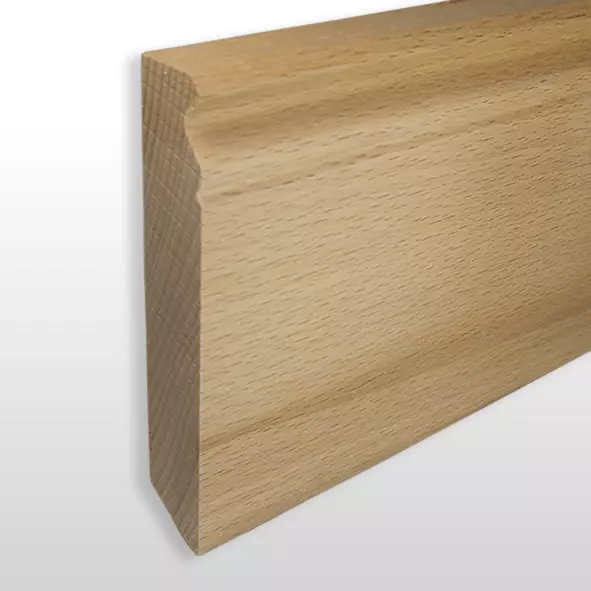 Sockelleiste Berliner Profil 100mm - Buche roh
