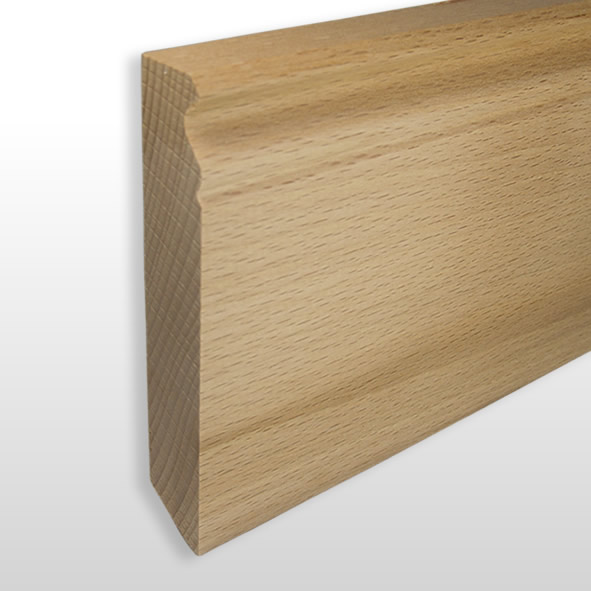 Sockelleiste Berliner Profil 100mm - Buche roh