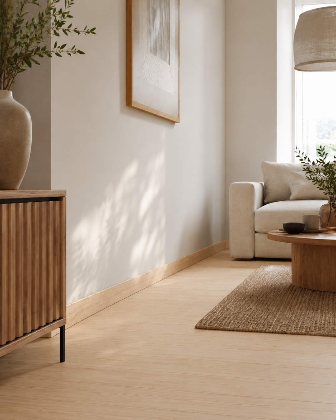 Skirting with wood optics 60 mm Pine