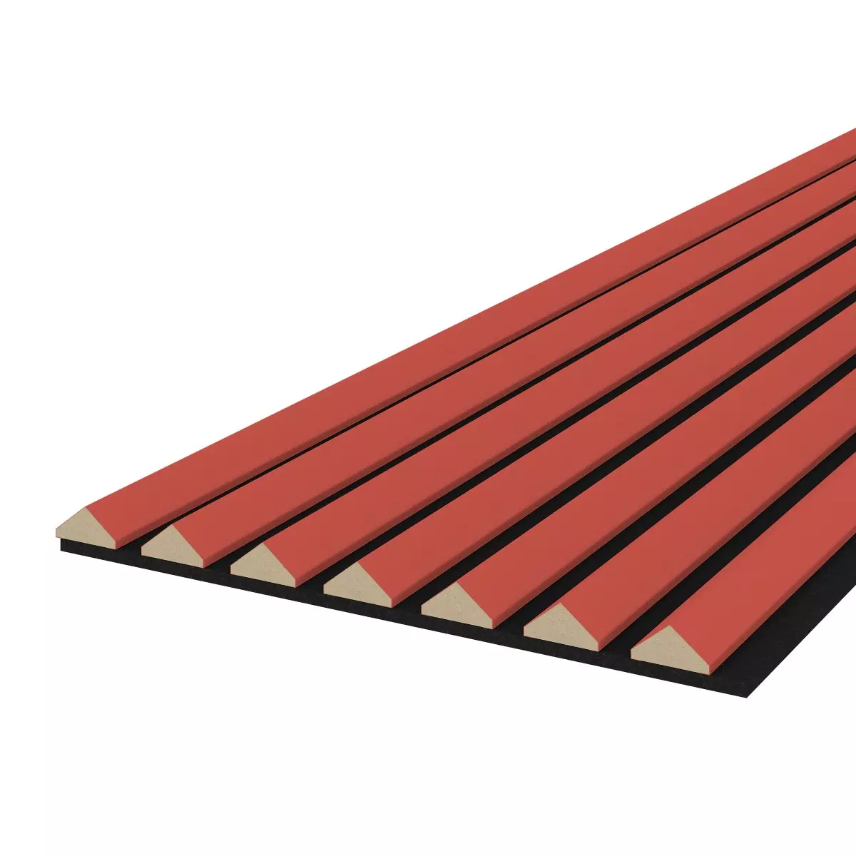 Acoustic panel K2 2600 x 400 mm - Acoustic felt Black - Coral