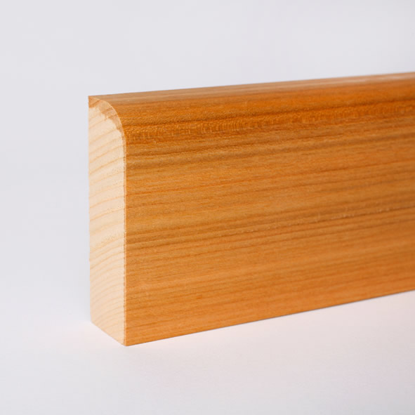 Massivholz-Sockelleiste mit abgerundet 120mm - Kirsche geölt