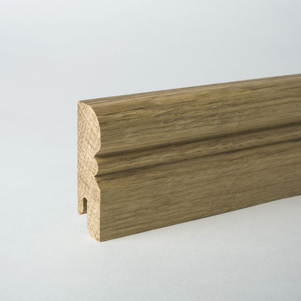 Alt-Reno Profil-Sockelleiste Massivholz 60mm - Eiche roh