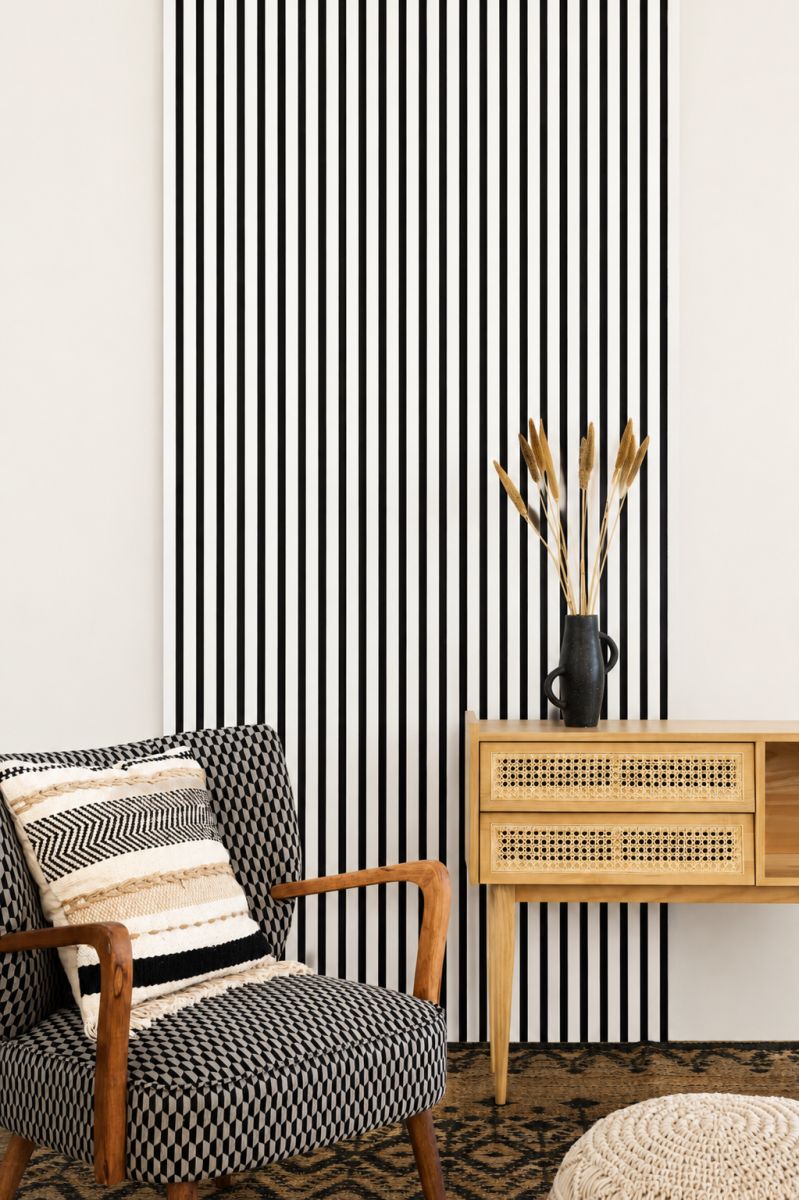 Acoustic+ Acoustic Panel White 2600 x 400 mm - Acoustic Felt Black