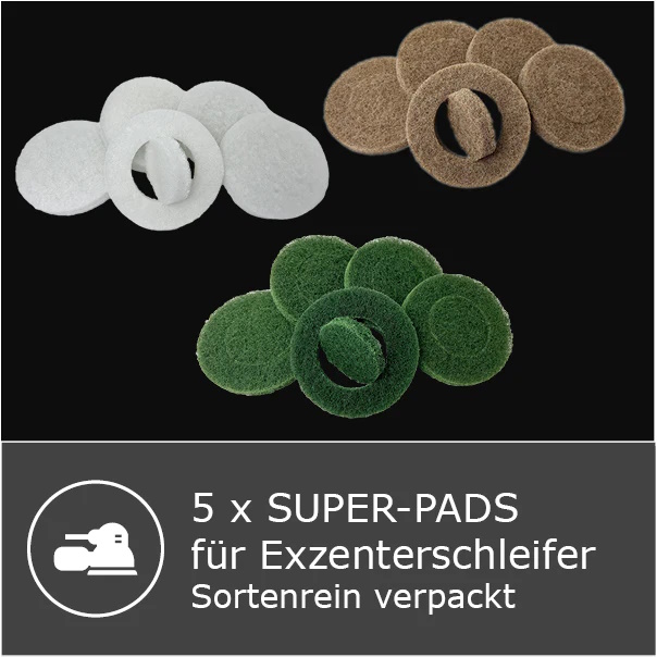 OLI NATURA Super-Pads for random orbital sanders 5 pcs - White OLI NATURA Super-Pads for random orbital sanders 5 pcs - White