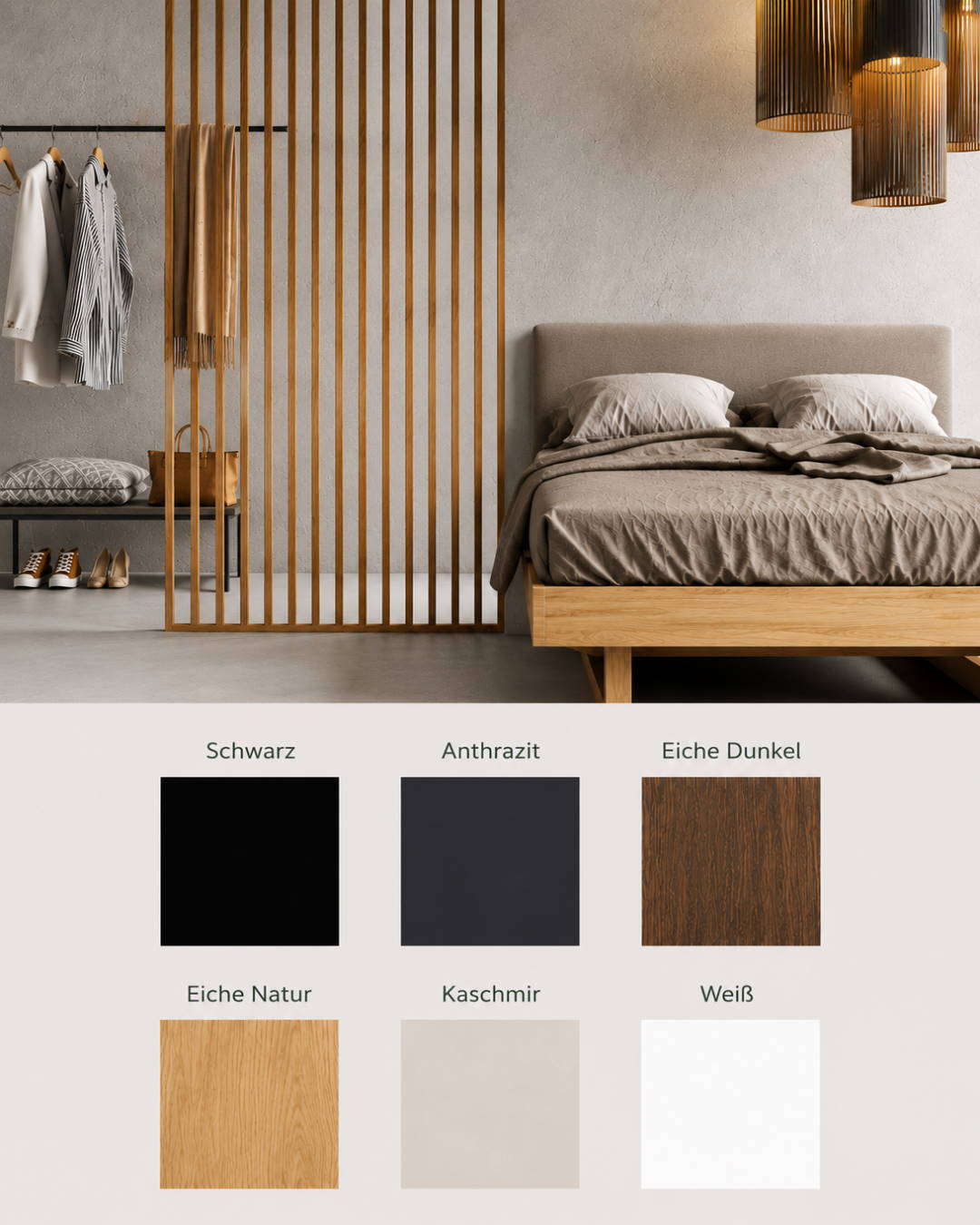 Room divider/slat wall 580 x 2750 x 65 mm white