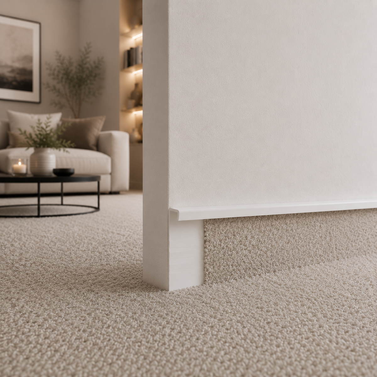 Floorcovering flexi-profile white