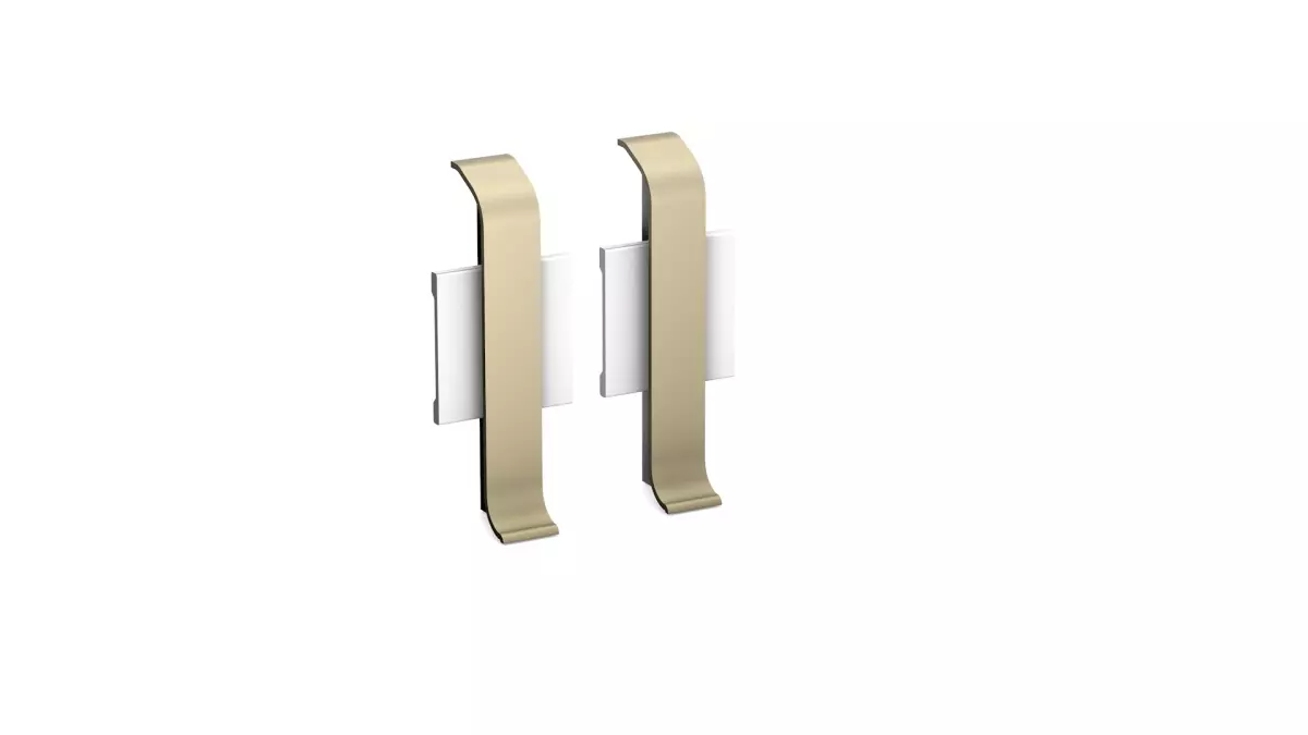 Verbinder für Metallsockelleisten 58mm Edelstahl Matt