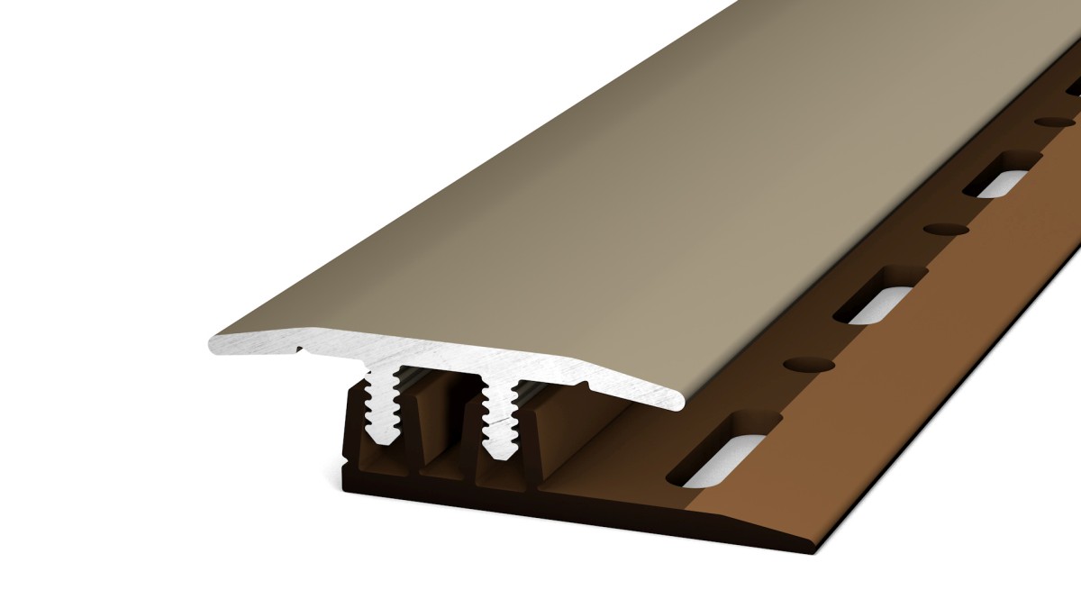 Connection profile for vinyl floor high-grade steel matt 0,90m Connection profile for vinyl floor high-grade steel matt 0,90m