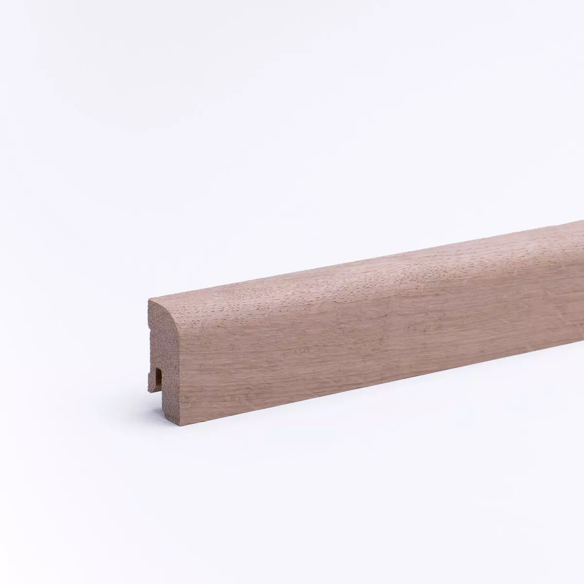 Solid wood skirting board 40x16mm rounded - raw oak
