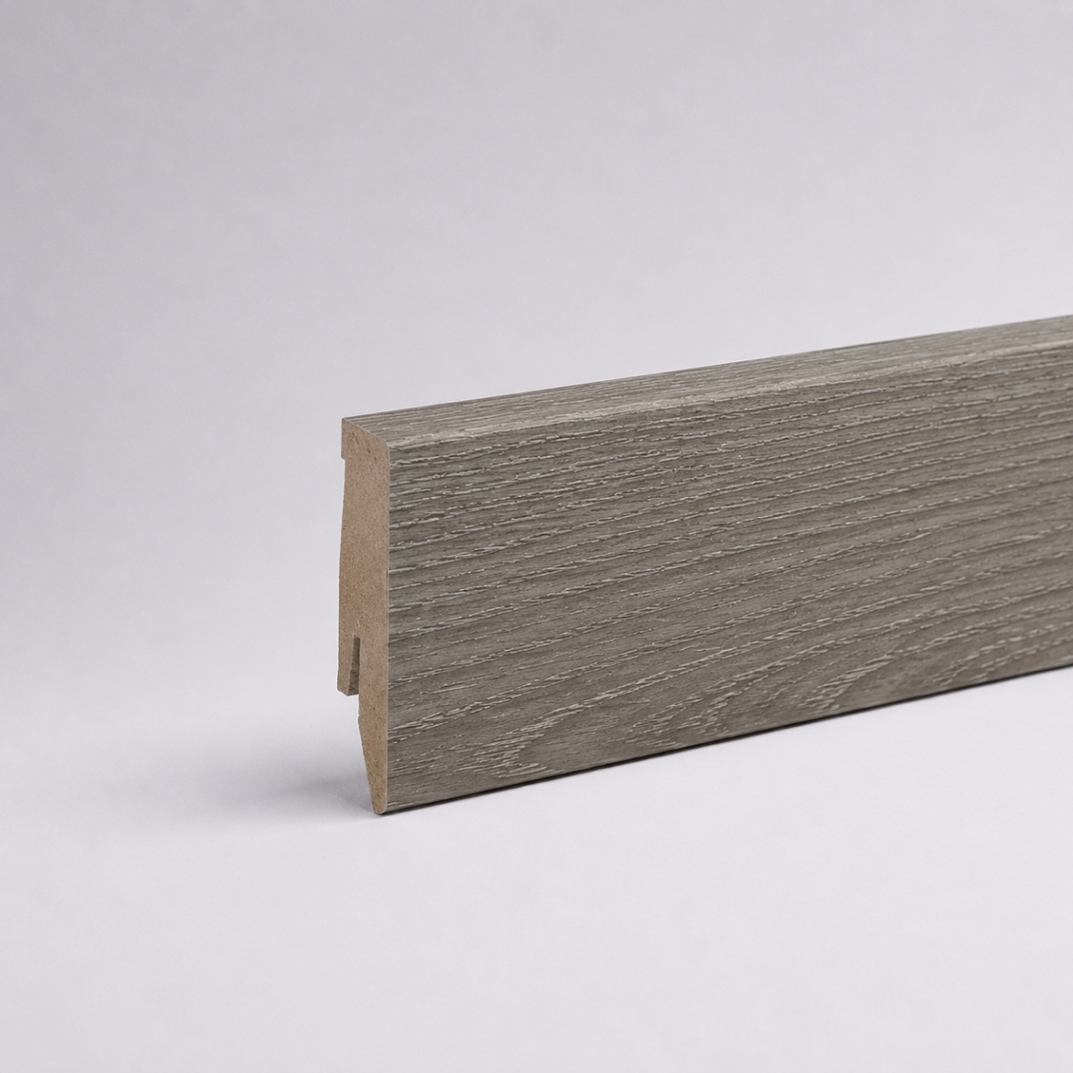 Sockelleiste mit Holzoptik 60 mm Eiche Grau