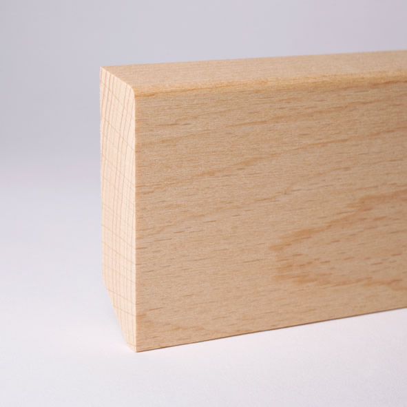solid wood skirting 60mm with chamfered front edge untreated beech solid wood skirting 60mm with chamfered front edge untreated beech