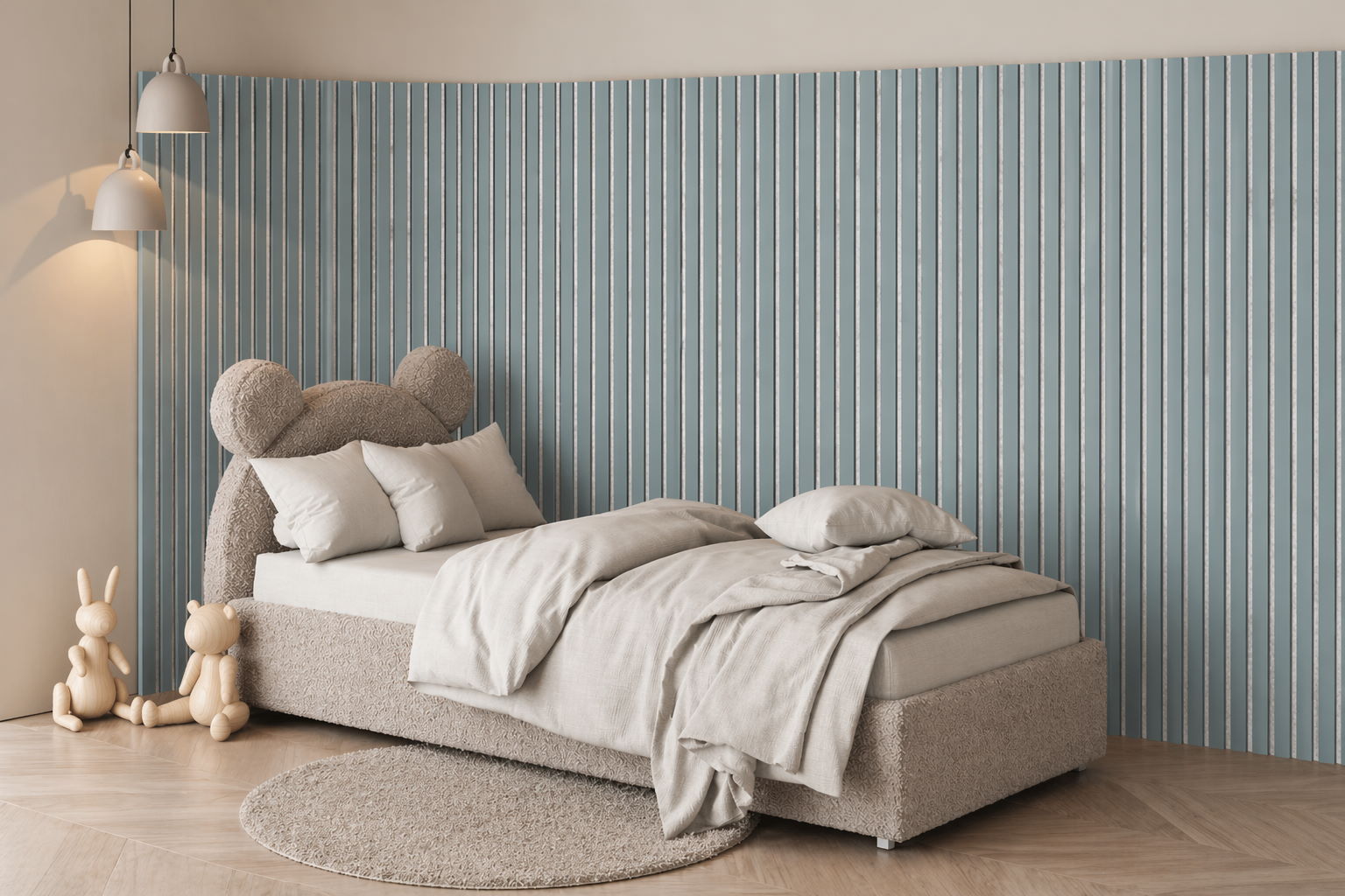 Acoustic+ Acoustic Panel Nordic 2400 x 600 mm - Acoustic Felt Gray