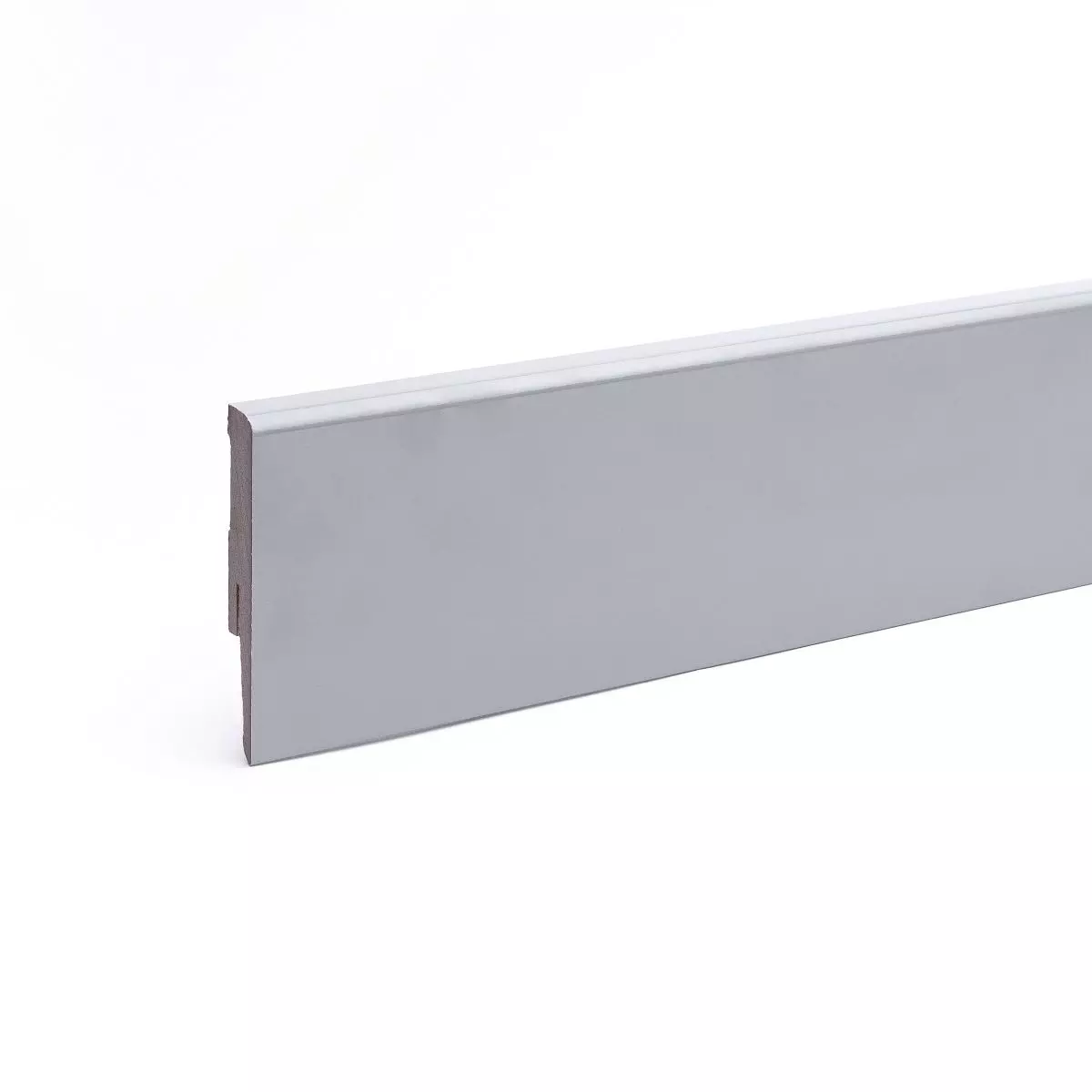 Sockelleiste Weimarer Profil 80 mm MDF - Grau hochglanz