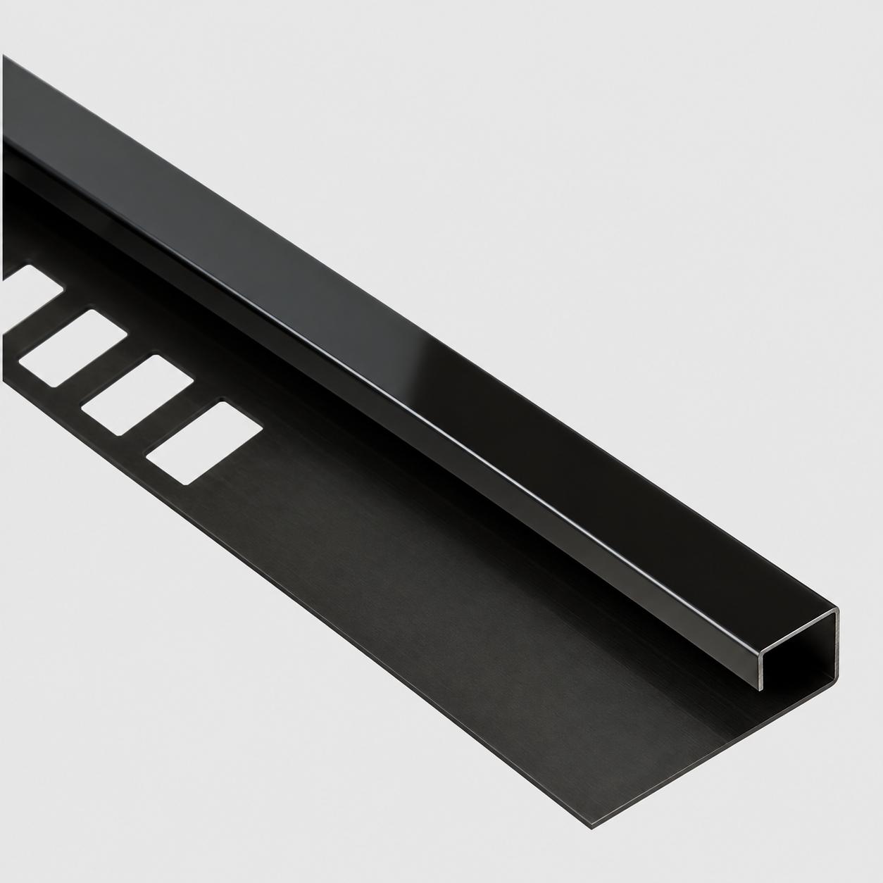 Quadratprofil Edelstahl „Q-Typ“ 14 mm, eckig - Schwarz poliert