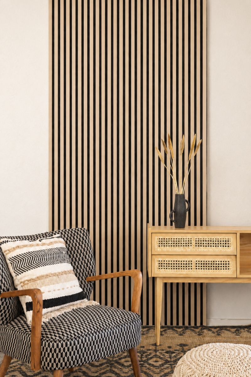 Acoustic+ Acoustic Panel Cashmere 2600 x 400 mm - Acoustic Felt Black