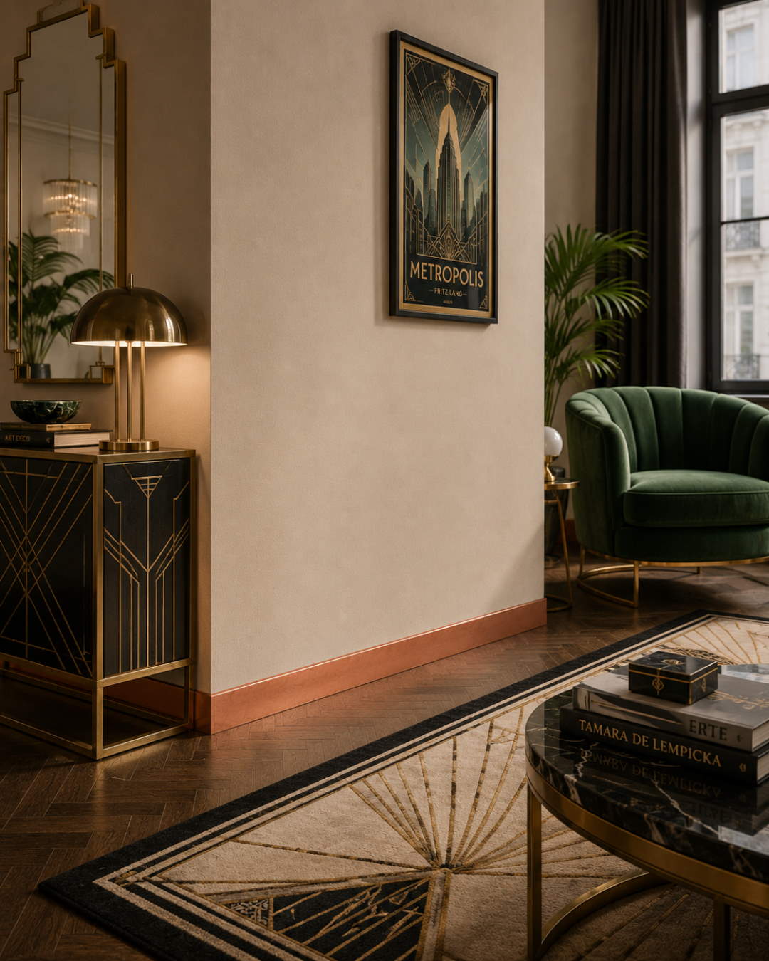 Decor skirting 60 mm copper