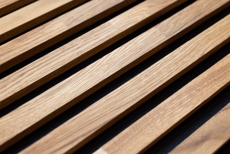 Massivholz Akustikpaneele 2600 x 400 mm Eiche natur - geölt Massivholz Akustikpaneele 2600 x 400 mm Eiche natur - geölt