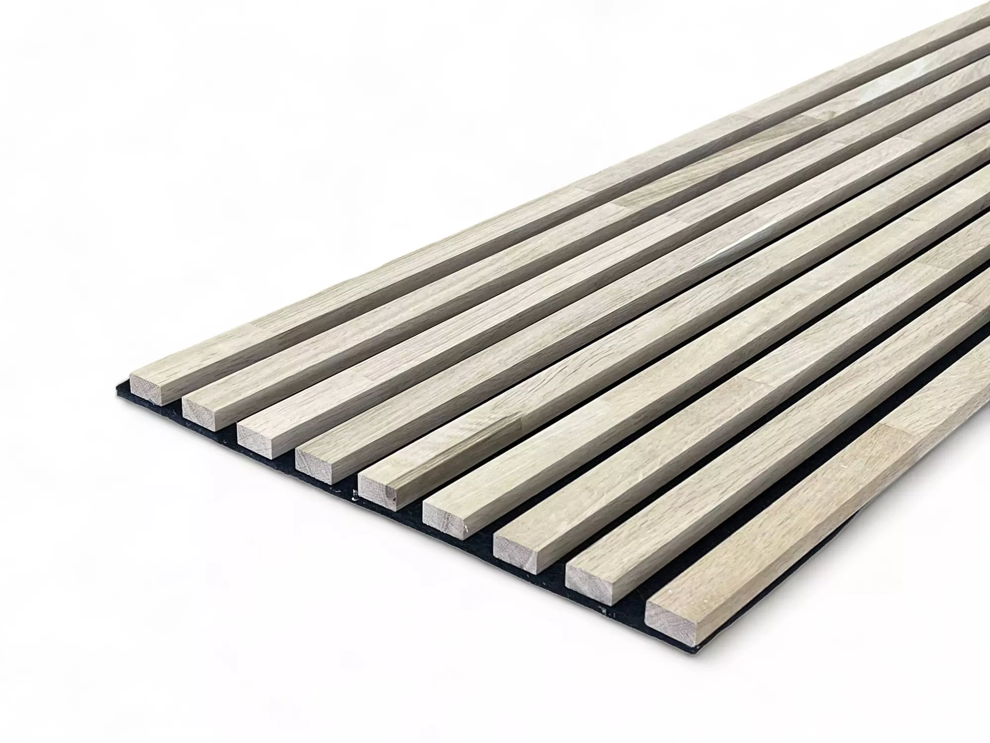 Massivholz Akustikpaneele 2600 x 400 mm Eiche natur - Rohholzeffekt-Öl