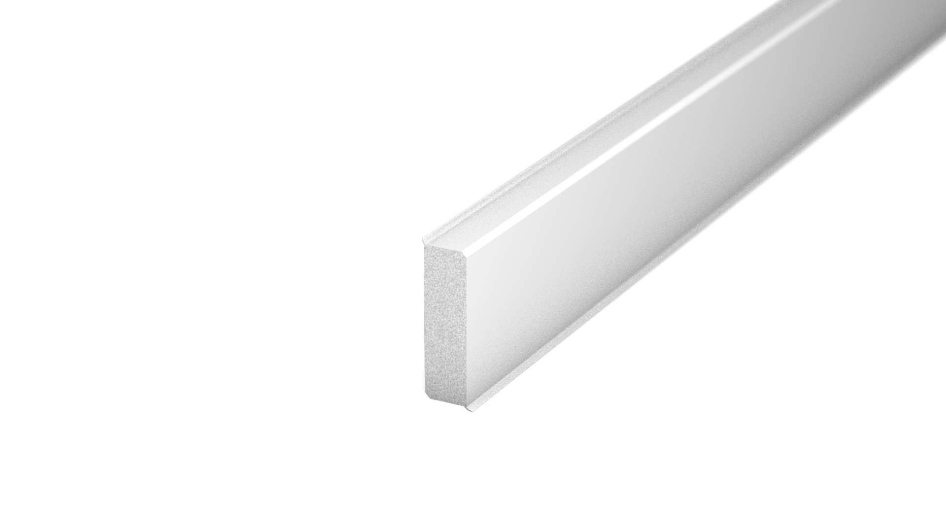 Hard foam skirting board TONDO - 40mm - White Hard foam skirting board TONDO - 40mm - White