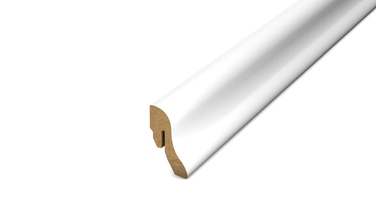 Prinz MDF-Sockelleiste 22 x 40 mm - Nr. 833 - Grundierfolie Weiß - 250 cm